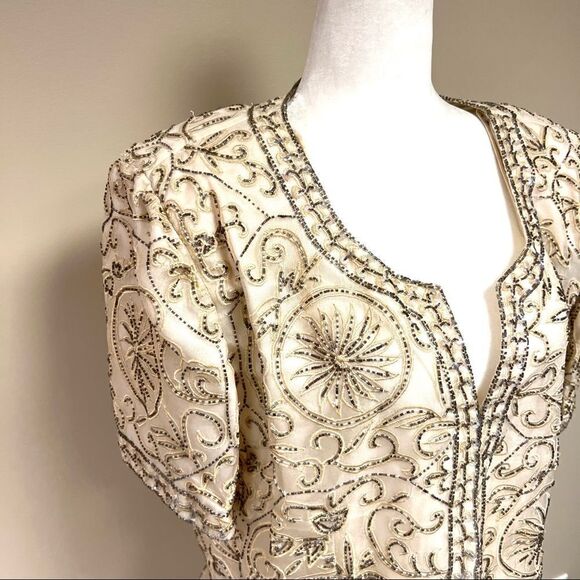 Niteline Della Roufogalli silk beaded jacket. XL - Picture 2 of 7